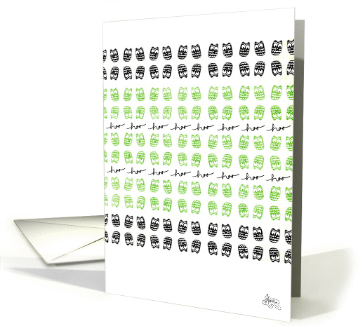 Hoo Hoo Green and Black card (176489)