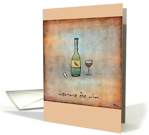 Verre de Vin - Glass of Wine card (176493)