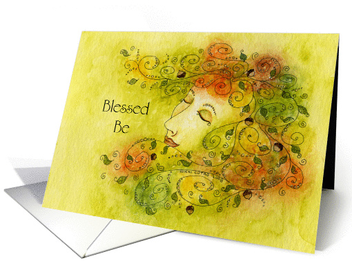 Autumn Nymph Blessed Be card (270795)