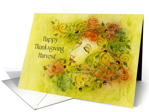 Autumn Nymph Thanksgiving card (270797)