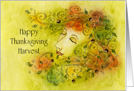 Autumn Nymph Thanksgiving Card