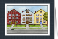 Row of Houses Card