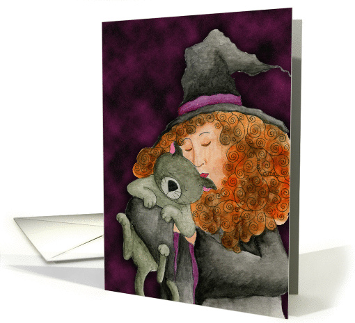 Witch and Black Cat card (289818)