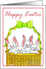 Basket of Bunnies Easter Card