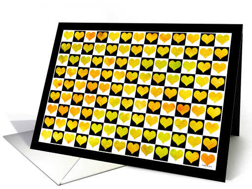 Citrus Hearts Black & White card (369911)