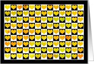 Citrus Hearts Black & White Card