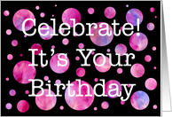 Pink Polka Dot Birthday Card