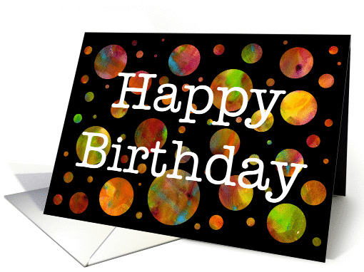 Rainbow Polka Dot Birthday card (370390)