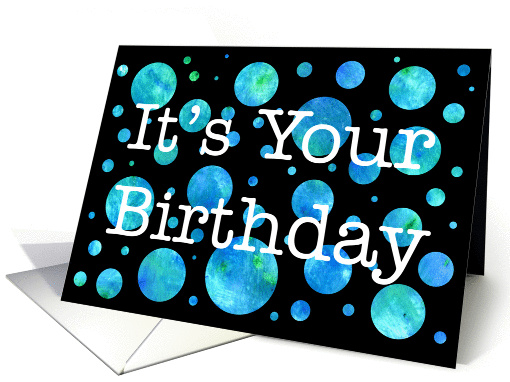 Blue Polka Dot Birthday card (370391)