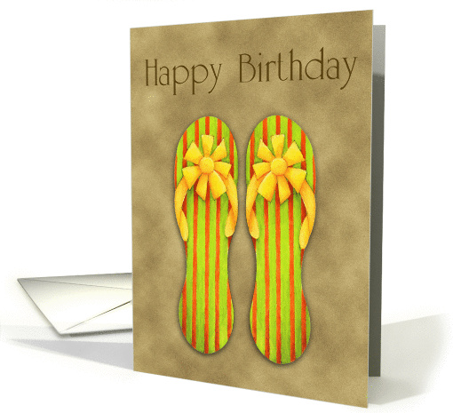 Flip Flop Birthday card (436292)