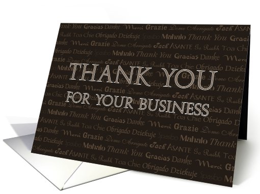 Multi-Lingual Thank You  card (460081)