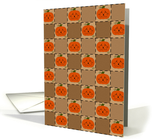 Patchwork Pumpkin card (473190)