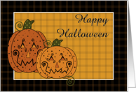Starry Pumpkin Halloween Card
