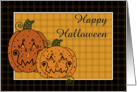 Starry Pumpkin Halloween Card