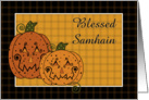 Starry Pumpkin Samhain Card