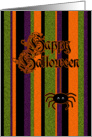 Striped Spider Halloween Card