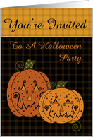 Starry Pumpkins Halloween Invitation card