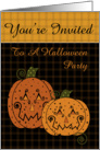 Starry Pumpkins Halloween Invitation card