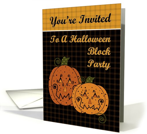 Halloween Block Party Invitation card (474228)