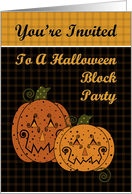 Halloween Block Party Invitation card