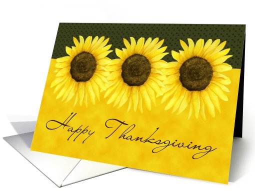 Sunflower Thanksgiving card (477303)
