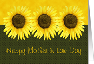 Sunflower Mother In Law Card