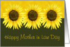 Sunflower Mother In Law Card