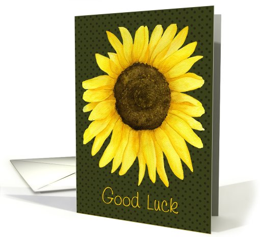 Sunflower Good Luck card (477338)