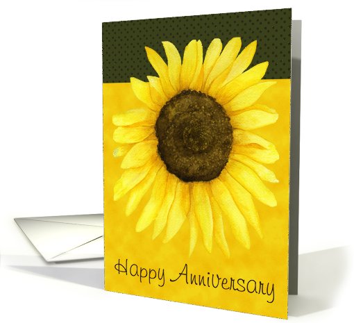Sunflower Happy Anniversary card (477349)