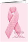 Pink Ribbon Breast Cancer Support Card