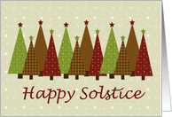 Calico Solstice Trees Card