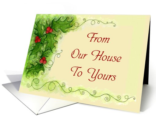 Holly Christmas card (527432)