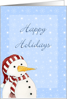 Happy Holidays Snowman Card