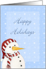 Happy Holidays Snowman Card