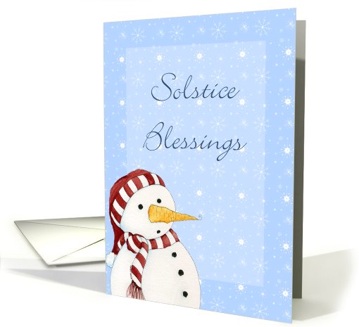 Solstice Blessings Snowman card (531531)