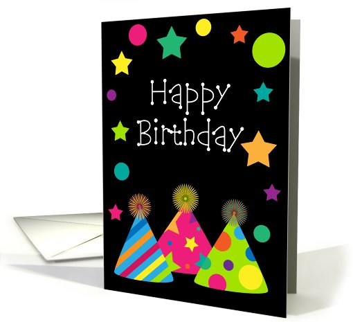 Happy Birthday Party Hats card (546062)