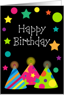 Happy Birthday Party Hats Card