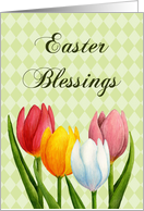 Easter Blessings Tulips Card