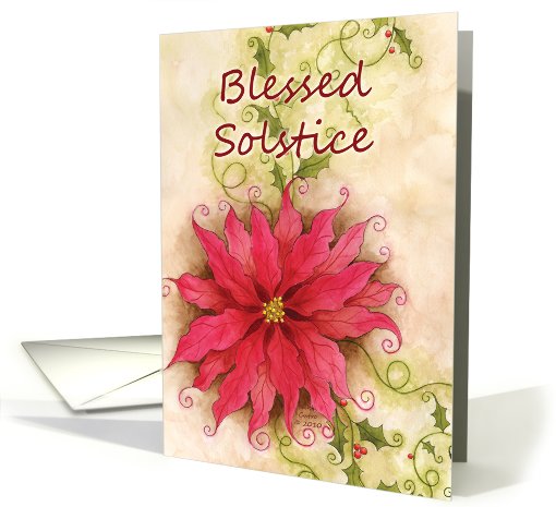 Blessed Solstice Poinsettia card (731691)