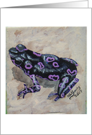 Poison dart frog (black and purple) card