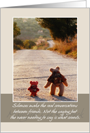 Birthday & Frienship - Silence Makes Real Conversations card