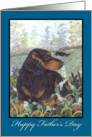 Dachshund Longhair Father’s Day Card For Dad card