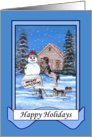 Bluetick Coonhound Family Christmas Dog Card