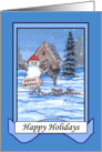 Miniature Schnauzer Dog Family Christmas card