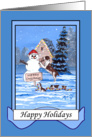 Springer Spaniel Dog Family Christmas card