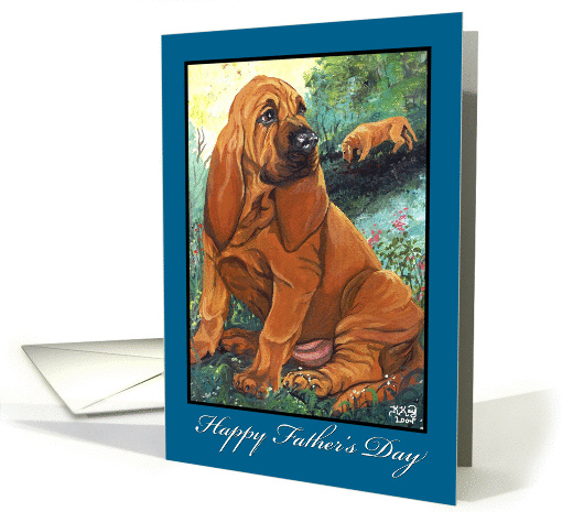 Bloodhound Dog Father's Day Card For Dad card (1091390)