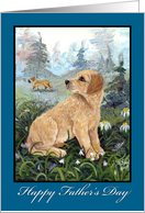 Golden Retriever Dog Father’s Day Card For Dad card