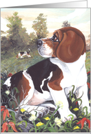Blank Note Card, Beagle tricolor Dog card