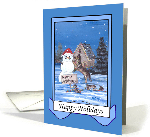German Shepherd Family Christmas Dog card (1396760)