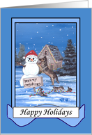 German Shepherd Family Christmas Dog Card